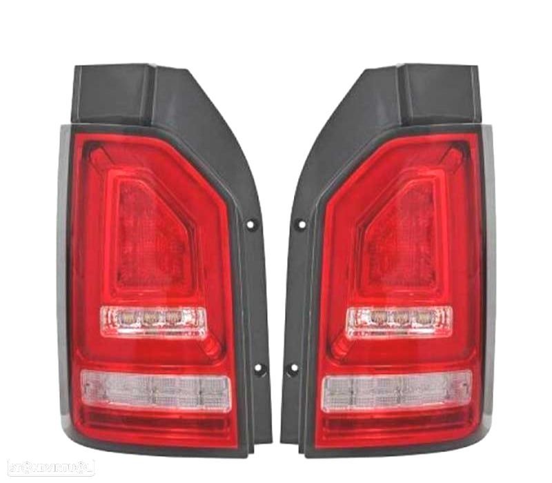 FAROLINS LED VOLKSWAGEN VW T6 MULTIVAN CARAVELLE 15-19 PORTA DUPLA VERMELHO - 1