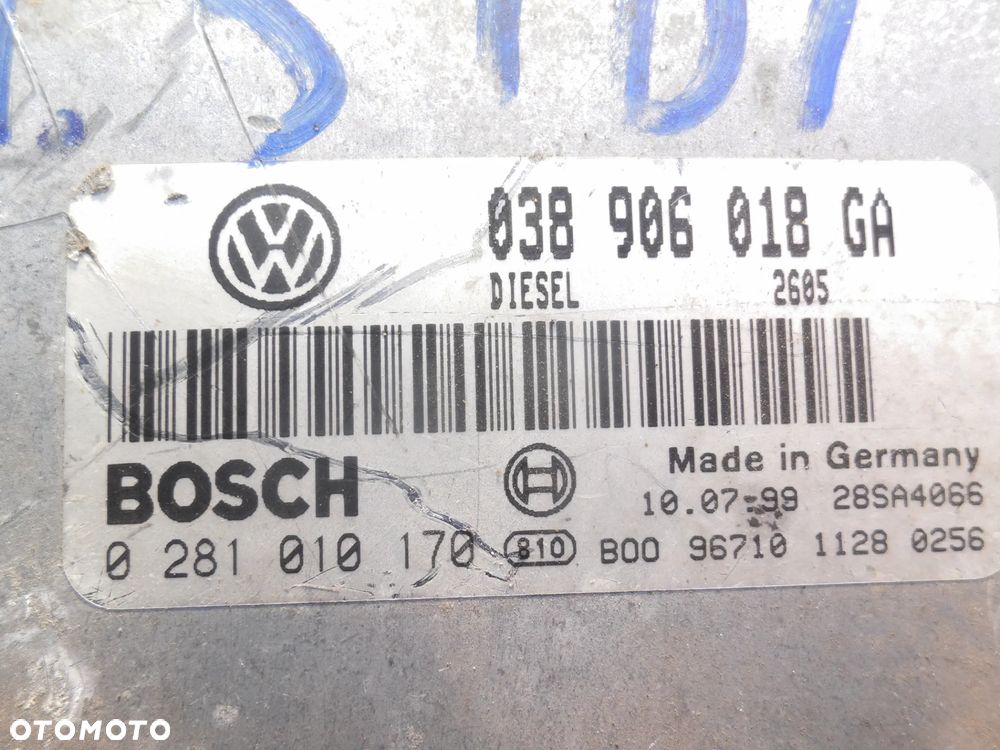 KOMPUTER SILNIKA AUDI A3 8L 038906018GA 0281010170 - 2