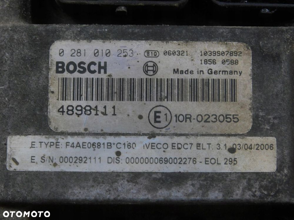 0281010253 4898111 Sterownik Silnika Tector 5.9 Iveco Eurocargo 180 Km - 2