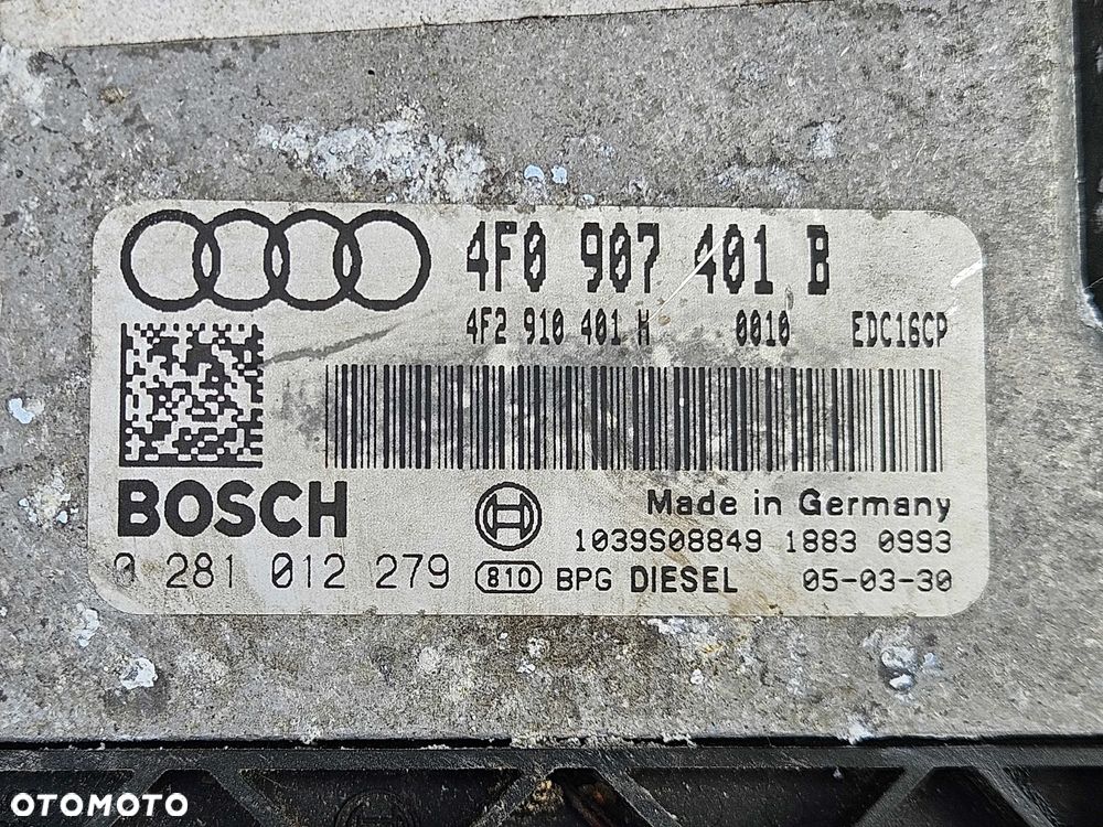 Komputer 4F0907401B 4F2910401H 0281012279 Moduł Sterownik Silnika Silnik 2.7 TDI V6 Diesel Audi A6 C6 Europa Manual Skrzynia - 3