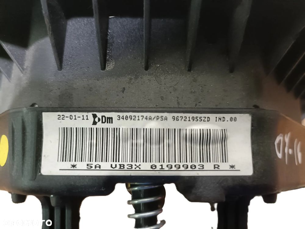 CITROEN JUMPY II 07-16 r. 2,0 HDI PODUSZKA POWIETRZNA AIRBAG KIEROWCY 96721955ZD + - 4