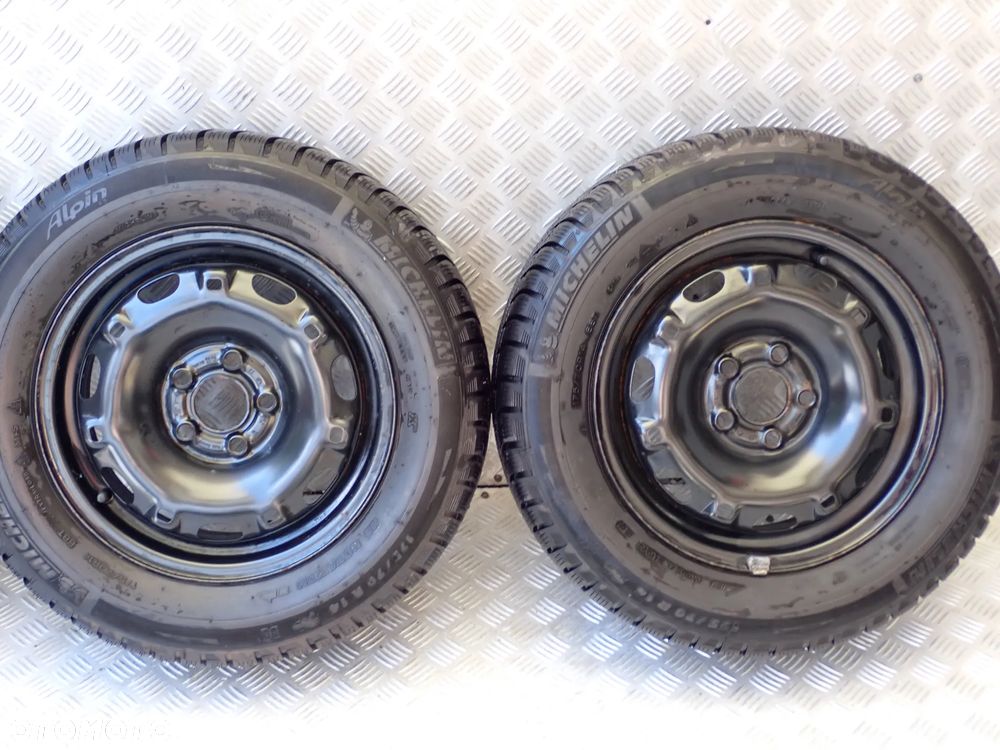 FELGI STALOWE POLO FOX 5JX14 ET 35 4X100 6Q0601027AC + OPONY ZIMA JAK NOWA - 2