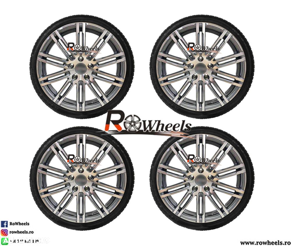 Jante Porsche Cayenne 21 R21 Gri si Polish Anvelope Vara - 1