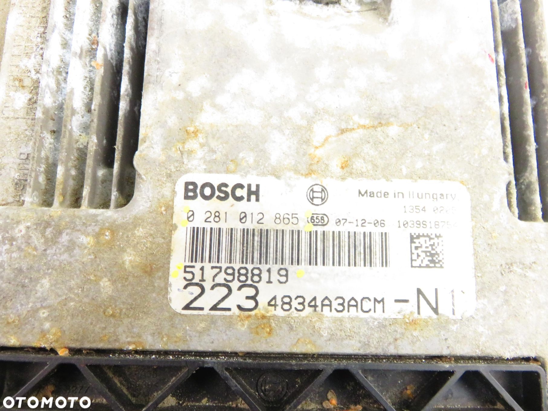 STEROWNIK FIAT DOBLO I Cargo 1.9 JTD 105 - 223 B1.000 51798819 0281012865 - 6