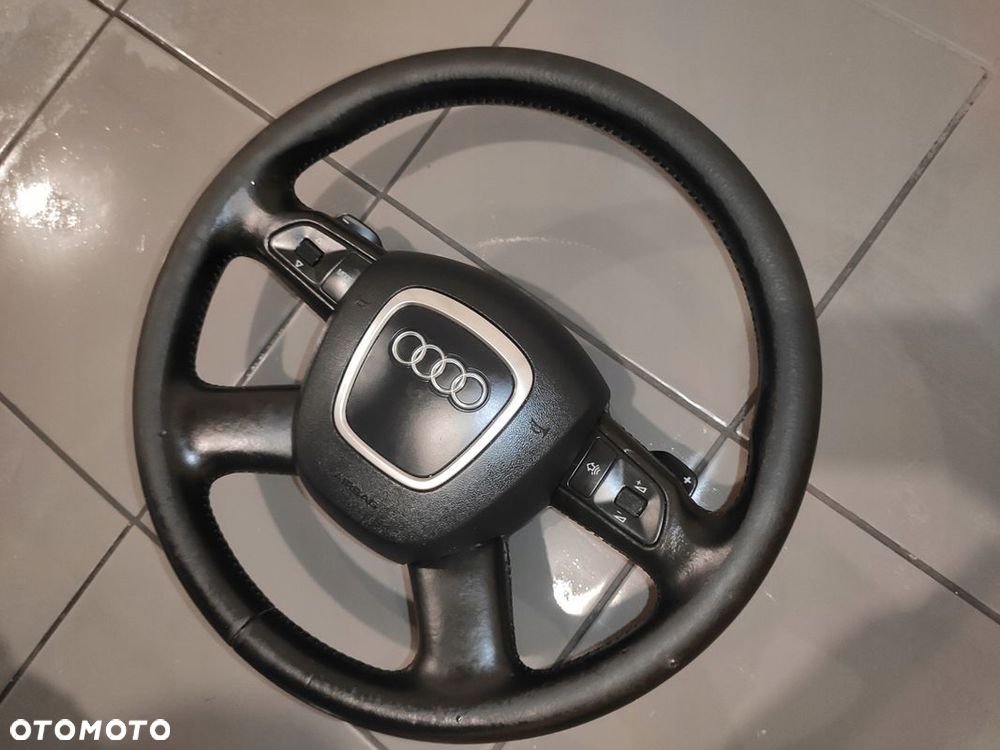 AUDI A6 C6 KIEROWNICA MULTIFUNKCJA MANETKI ŁOPATKI SKÓRA ORYGINAŁ - 7