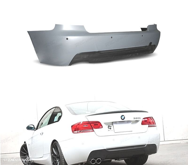 PARA-CHOQUES TRASEIRO BMW E92 E93 LOOK M PDC - 1
