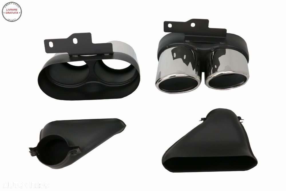 Difuzor Bara Spate si Ornamente Evacuare Audi A6 C8 4K Avant Sedan (2018-up) S6 De- livrare gratuita - 13