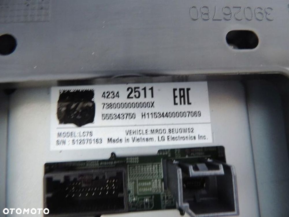 OPEL ASTRA K WYŚWIETLACZ NAWIGACJI 555343750 42342511 - 3