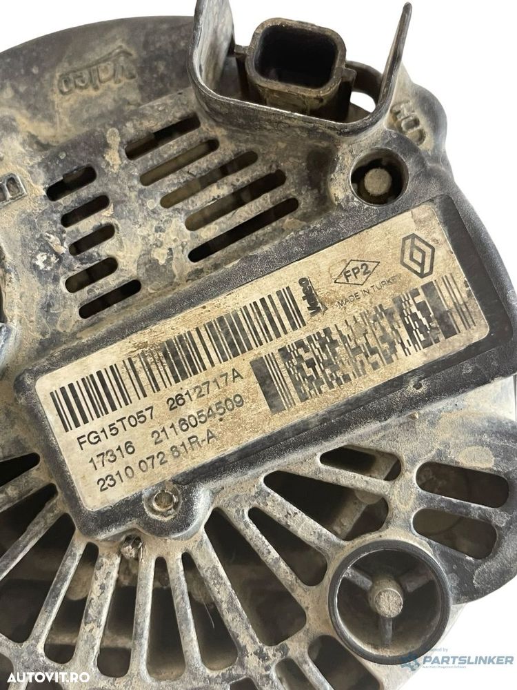 Alternator DACIA DUSTER 2017 - > 1.5 dCi 110 4x4 K9K 658 231007281R - 2