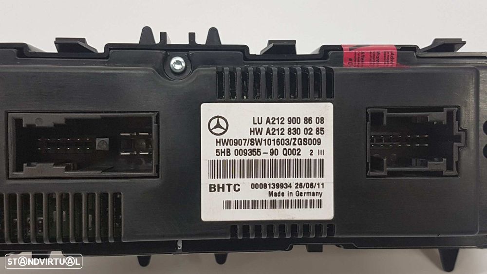COMANDO CLIMATIZADOR MERCEDES CLASE E (W212) LIM. 220 CDI BLUEEFFICIENCY (212.00... - 3