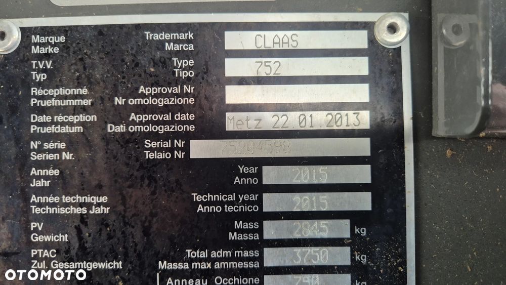 Claas VARIANT 380RC 2015R - 11