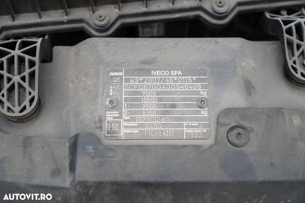 Iveco DAILY 70-180 / BASCULATOR SPATE 2.8 M / MTA: 7.0 T / BLOCARE PUNȚI / DUBLU / HI-MATIC - 37