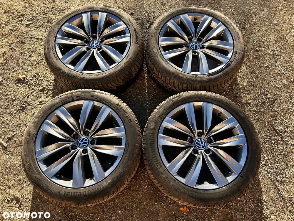 FELGI KOŁA ZIMOWE VW ARTEON PASSAT B8 245/45/18 PIRELLI ORYGINAŁ IDEALNE - 1