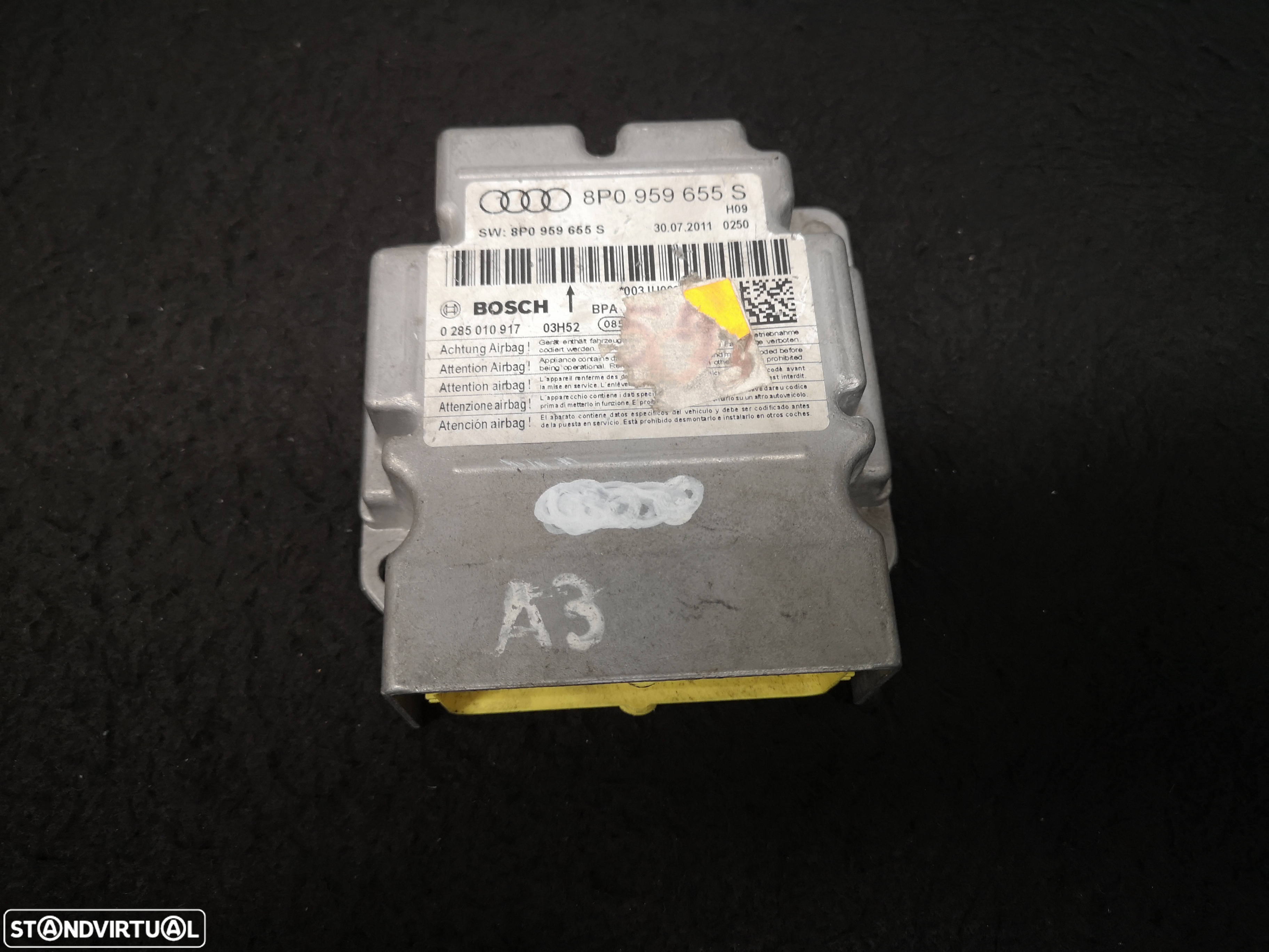 Centralina de airbag audi a3 8p 2004+ - 3