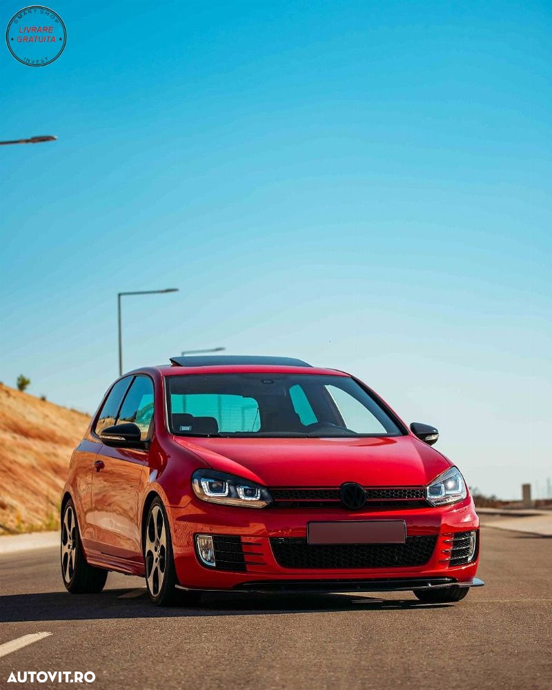 Grila Centrala VW Golf 6 VI (2008-2012) Golf 7 U Design cu Red Strip GTI LED dinam- livrare gratuita - 20