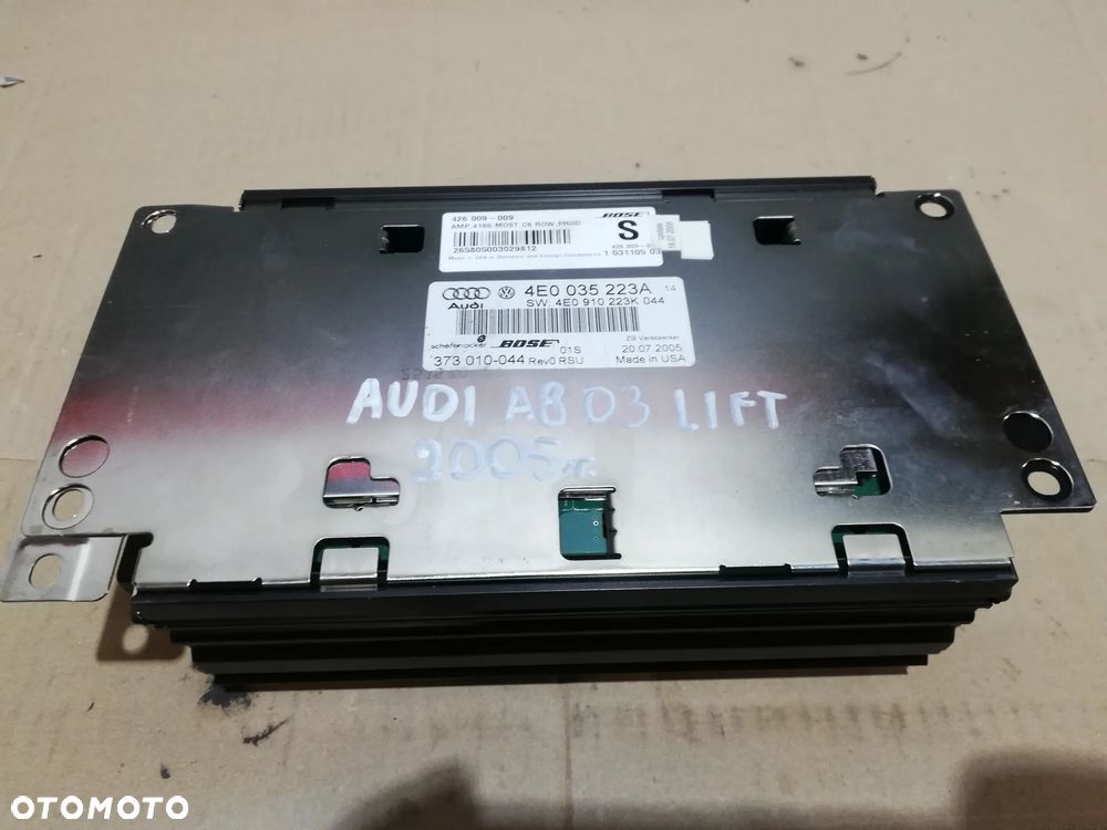 4E0035223A Audi A8 S8 D3 4E 2005 Przód Wzmacniacz audio - 1