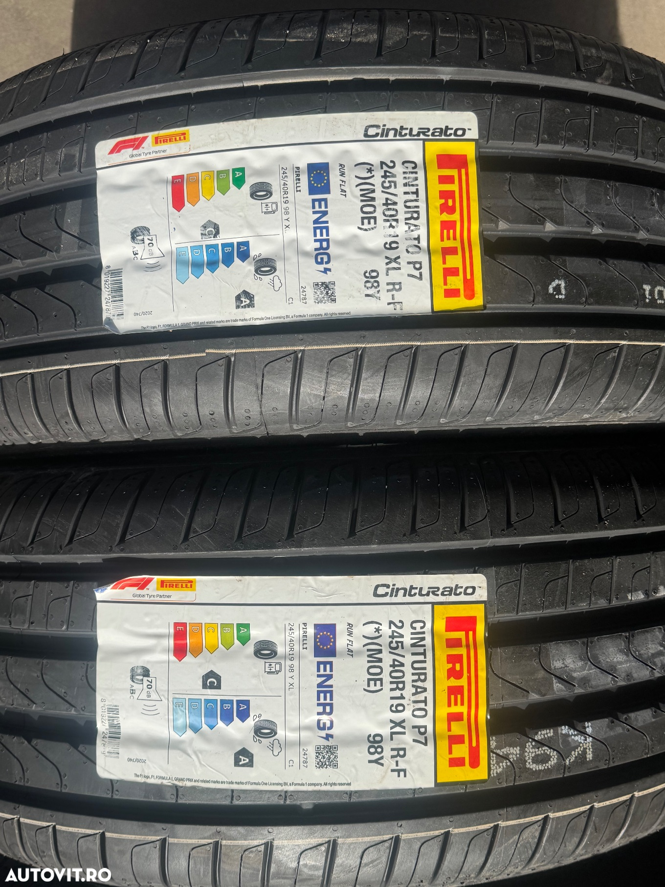 Vând anvelope 245/40/19 Pirelli de vară noi cu runflat - 2