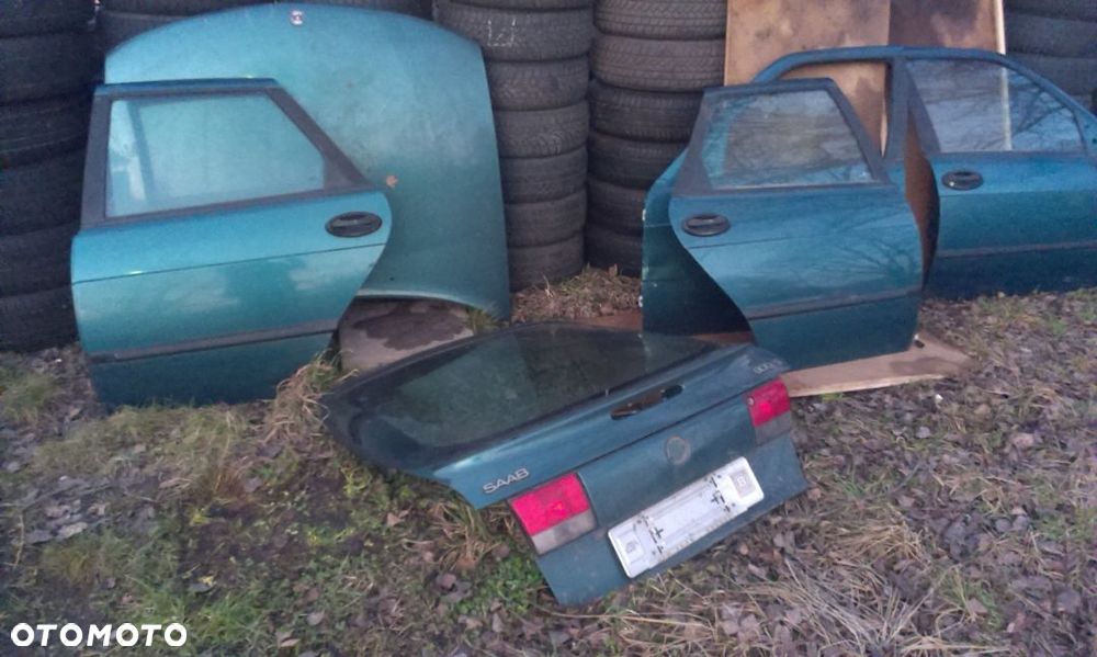 SAAB 9-3 , 900 NG - Blacharskie CZĘŚCI NADWOZIA kolor:  235  - Zielony Metalik - DRZWI Przód Tył - Maska Silnika - Klapa Tył Bagażnika - Blotniki - SZYBY - Lampy - Elementy blacharskie BEZWYPADKOWE - 2