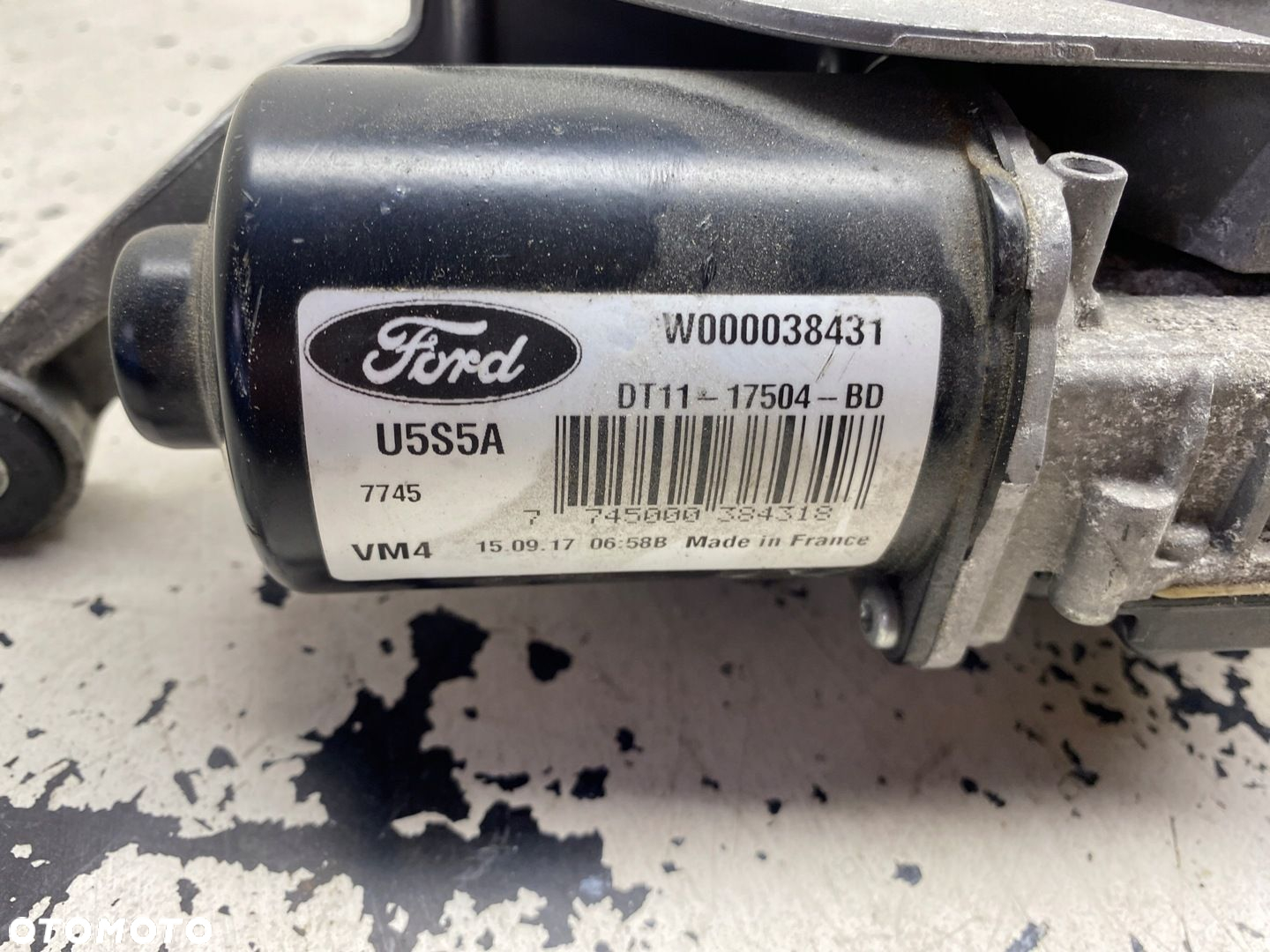 FORD TRANSIT CONNECT MK2 MECHANIZM WYCIERACZKI PRAWY DT11-17504-BD - 2