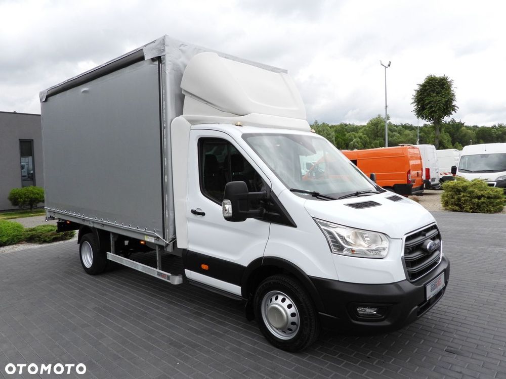 Ford TRANSIT  PLANDEKA 8 PALET TEMPOMAT LEDY BLIŹNIACZE KOŁA KLIMATYZACJA  130KM - 5