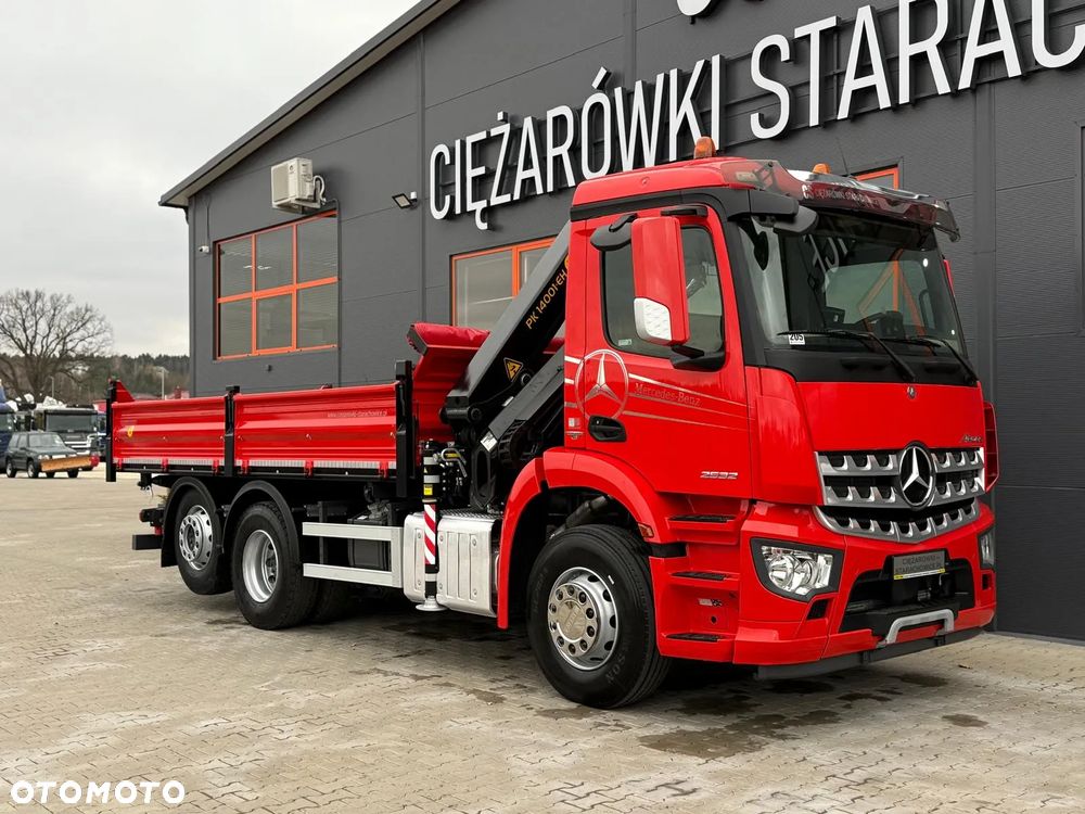 Mercedes-Benz AROCS 2532 // E6 // wywrotka 3-Stronna + PALFINGER PK 14001-EH // 6x2 6x4 HDS żuraw kran crane kiper kipper // Actros Antos - 19