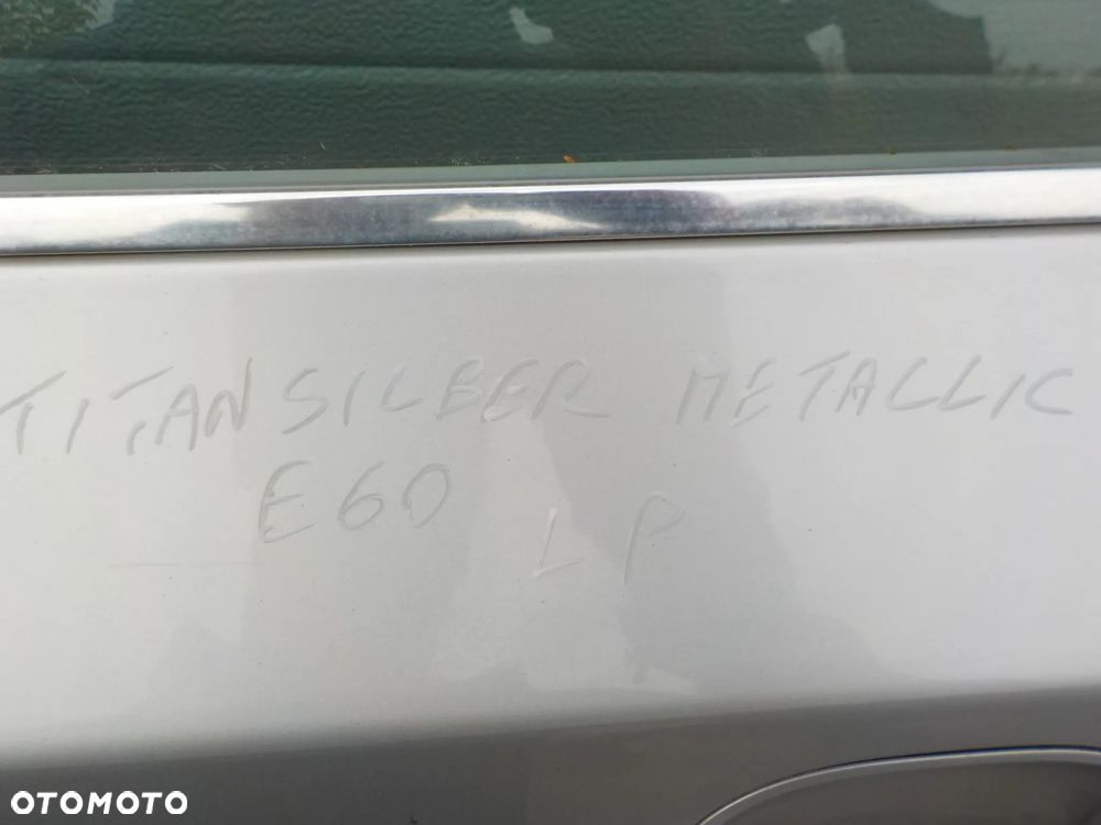 BMW E60 E61 DRZWI LEWY PRZÓD TITAN SILBER METALIC - 5