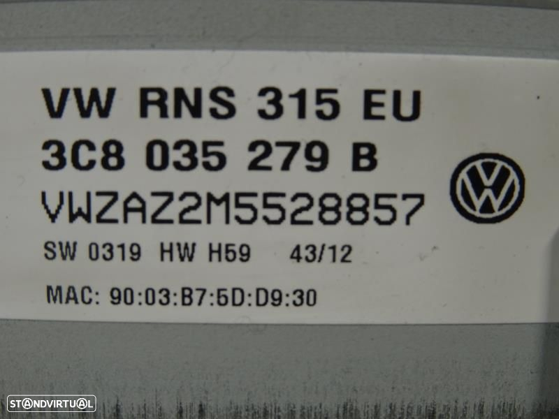 Rádio Volkswagen Passat Variant (365)  3C8 035 279 B / 3C8035279b - 8