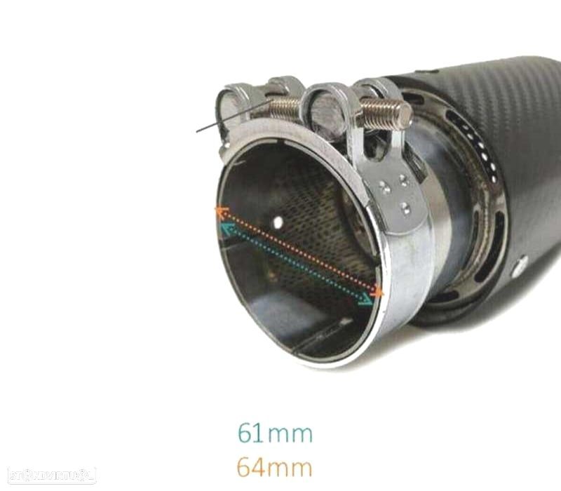 PONTEIRA DE ESCAPE BMW LOOK M CARBONO - 5