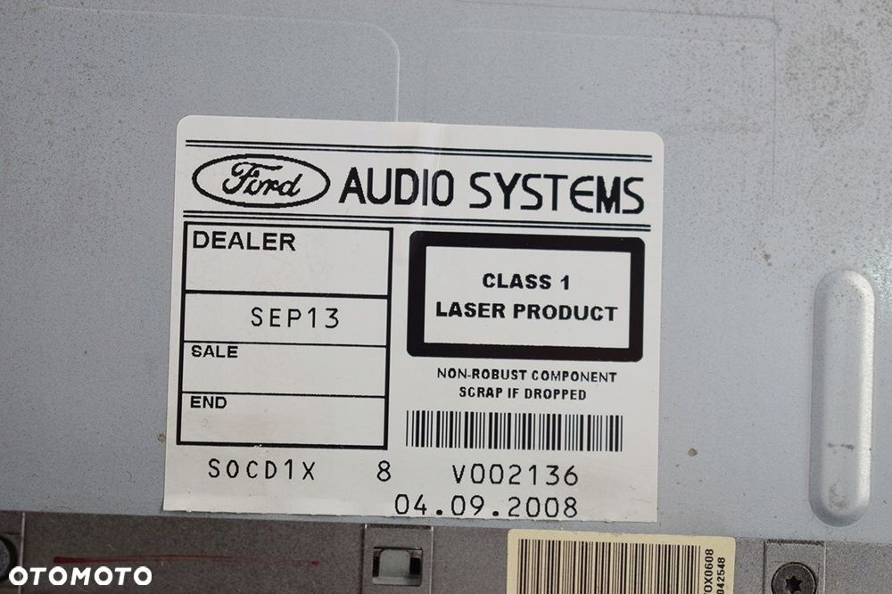 radio * ford kuga sony cd 8v4t-18c939-la - 4