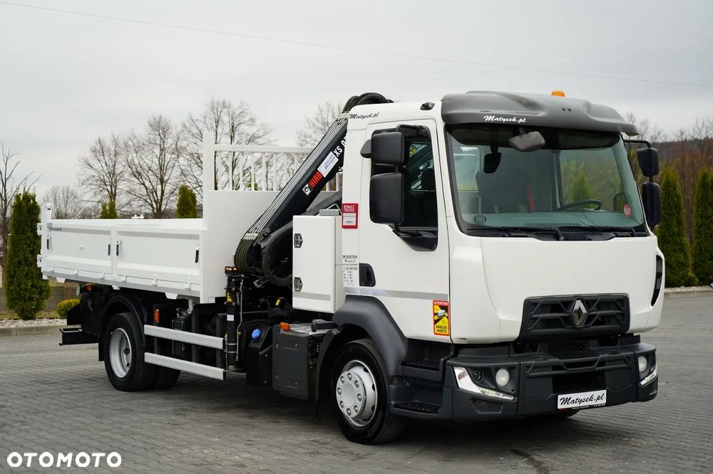 Renault D12  / WYWROTKA 3 STRONNA / HYDROBURTA / HDS HIAB 077 BS2  / ROTATOR / PILOT / EURO 6 - 14