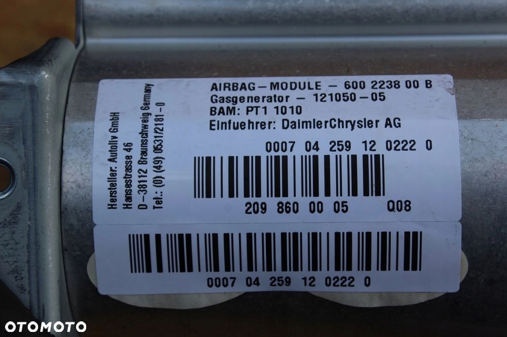 Poduszka pasażera Mercedes CLK w209 2098600005 - 4