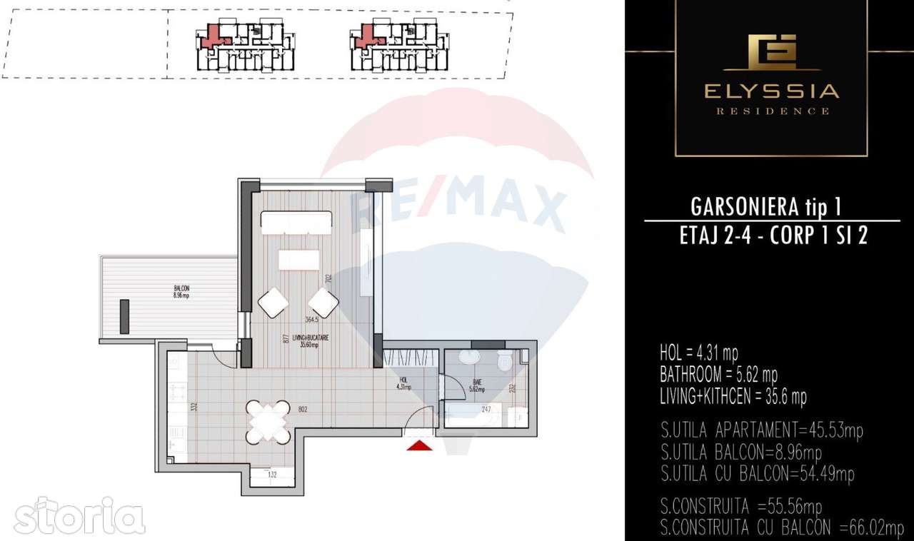 De vanzare Studio - Investiție sigură lângă aeroport - Proiect nou - Imagine principală: 2/3