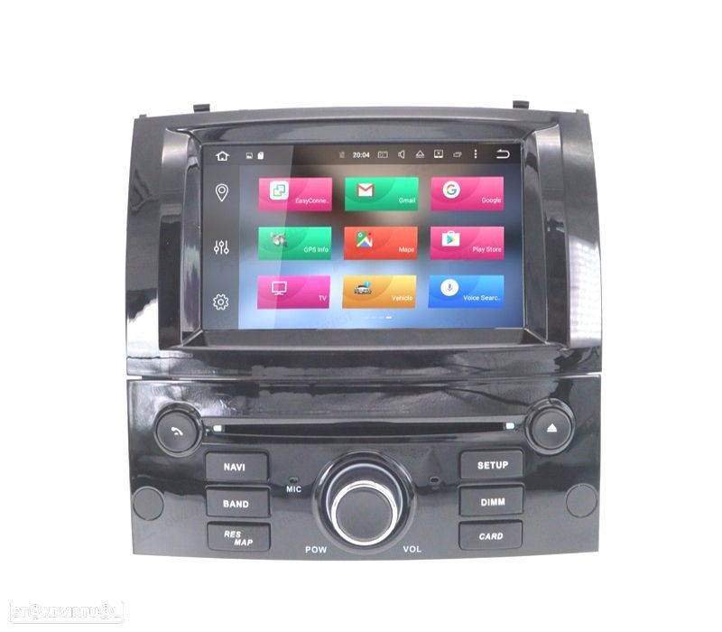 AUTO RADIO GPS ANDROID 11 PARA PEUGEOT 407 04–10 COM ACABAMENTO EM PRETO - 1
