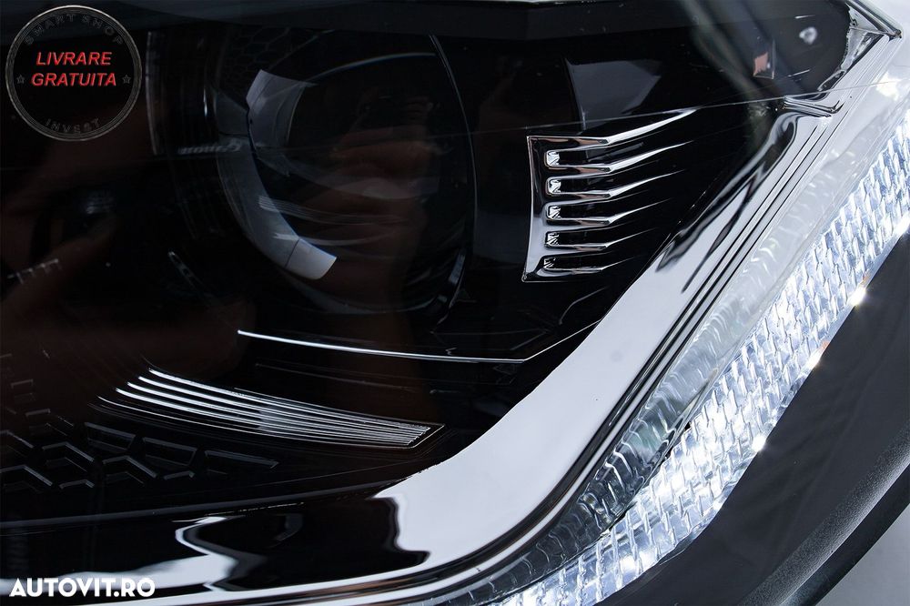 Faruri LED VW Golf 6 VI (2008-2013) Facelift G7.5 Look Silver Semnalizare Secventi- livrare gratuita - 7