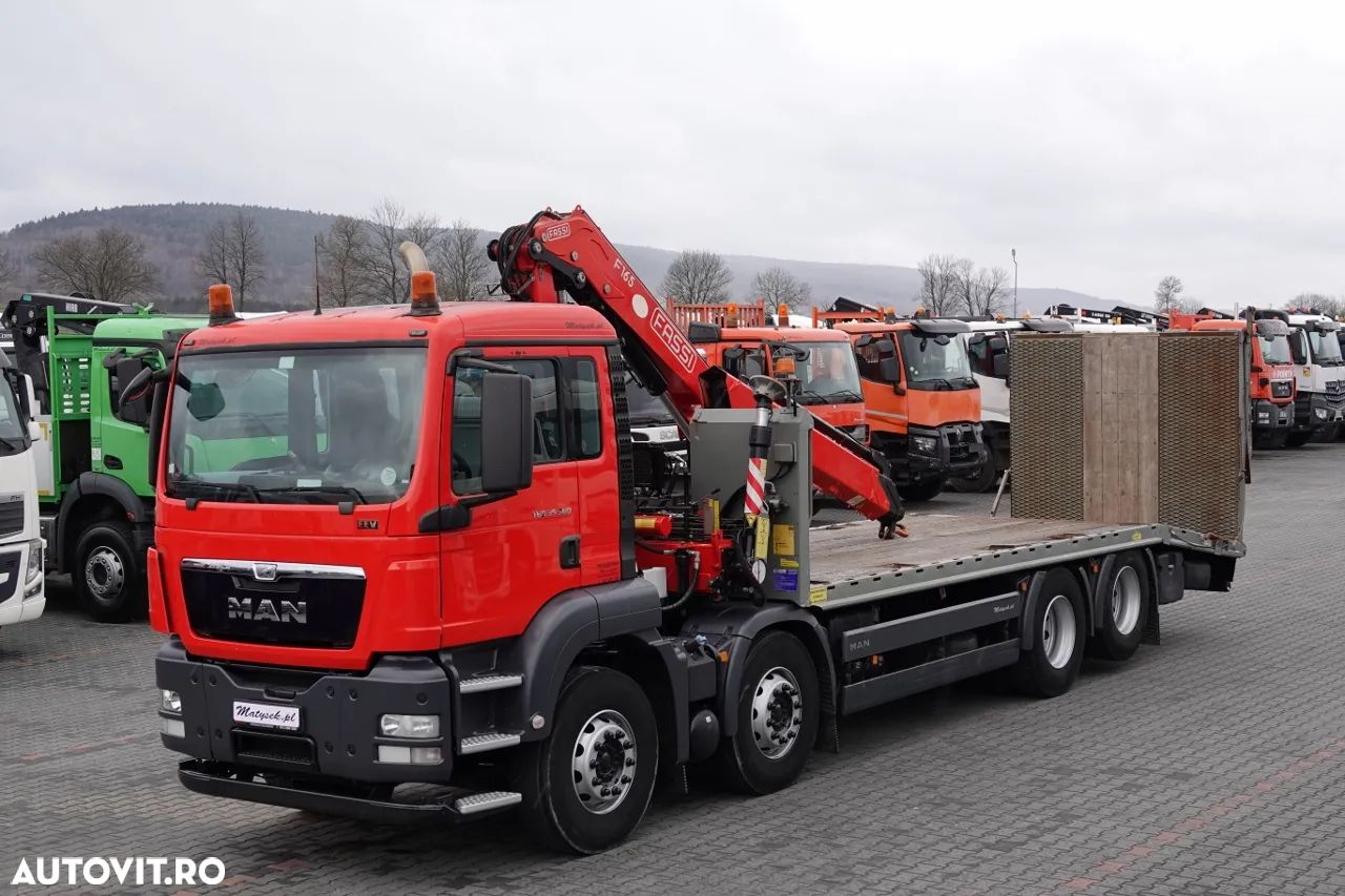 MAN TGS 35.360 / 8x2-4 / CAMION + HDS FASSI F165 A.2.22 / AXIE LIFTATOR / 4 AXI / GAMA HIDRAULICA / TROLIU / ASISTENTA RUTIERA - 1