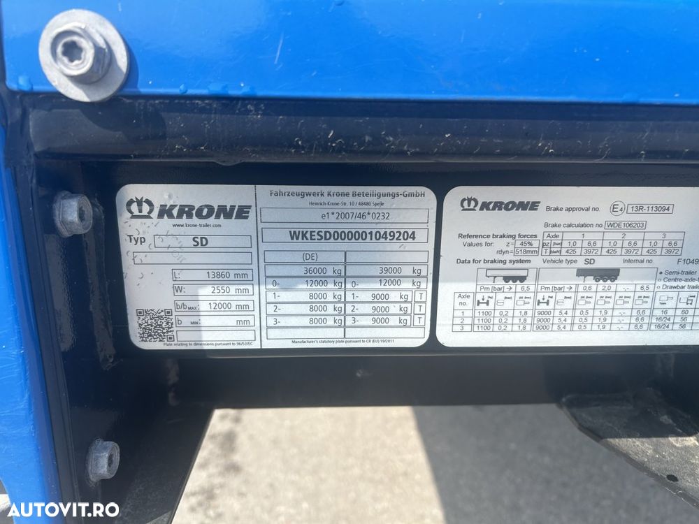 Krone Axa liftanta, lada paleti, factura externa - 16