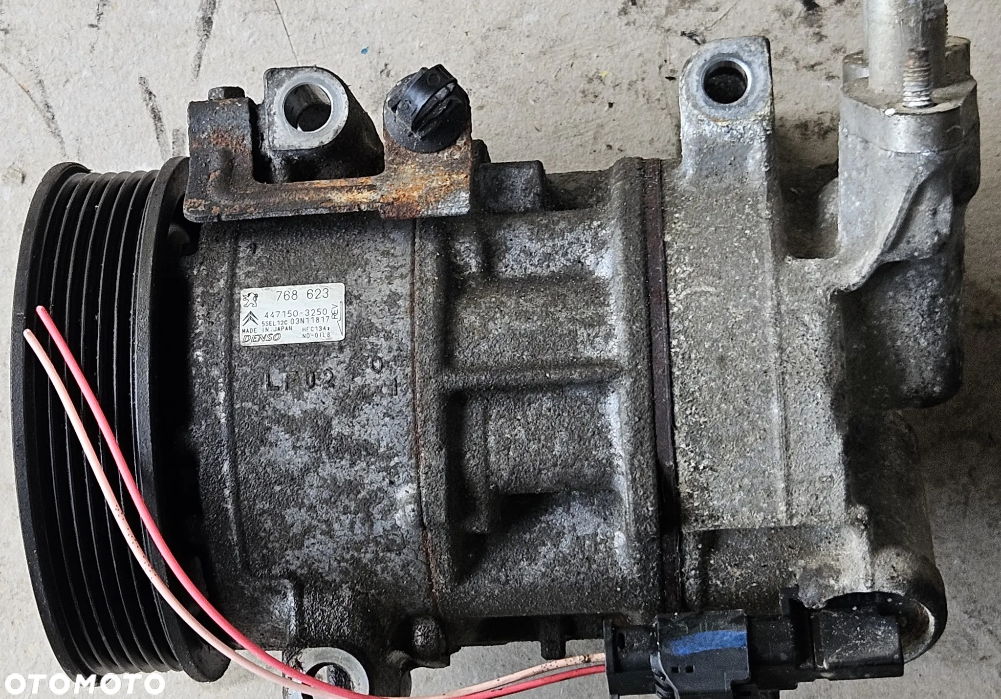 Peugeot 308 T9 Citroen C4 DS4 1.6 THP sprężarka kompresor klimatyzacji 9675657880 768623 447150-3250 - 4
