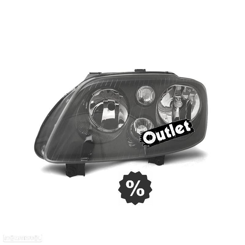 R146616C1 FAROL ESQ VOLKSWAGEN VW CADDY 04-10 TOURAN 03-06 FUNDO PRETO - 1