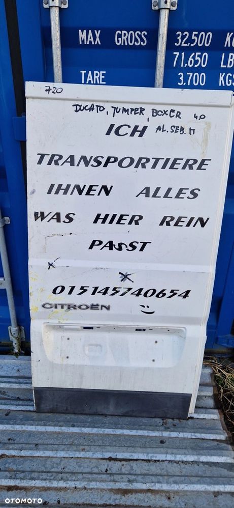 Drzwi Ducato Boxer Jumper Niski 2006-2022r Tył Lewy