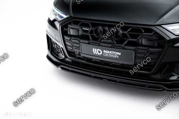 Prelungire lip bara fata Audi A6 S6 C8 S-Line 2019- v6 - Maxton Design - 6
