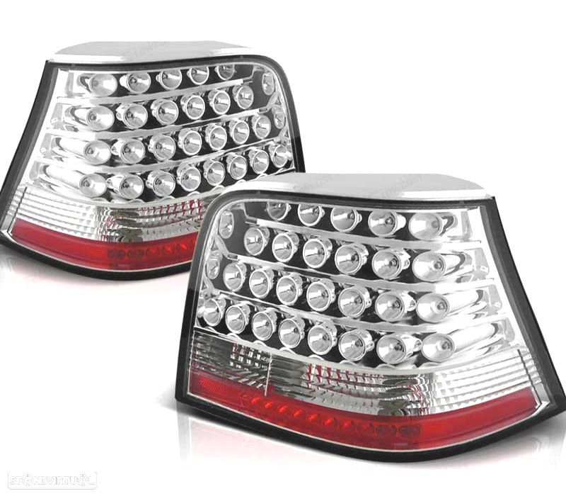 FAROLINS TRASEIROS LED GOLF 4 MK IV 97-03 CROMADO - 1