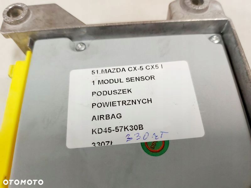 mazda cx-5 cx5 i 1 moduł sensor poduszek powietrznych airbag kd45-57k30b - 5