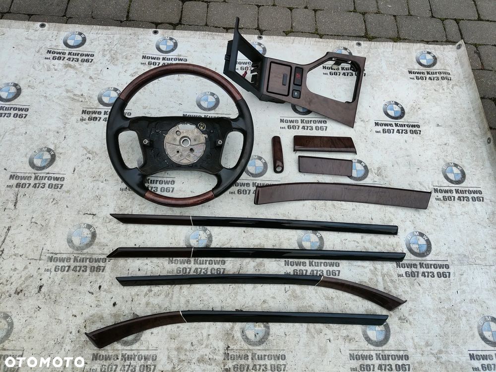 BMW E39 Dekory wnętrza listwy INDIVIDUAL kierownica drewno - 2