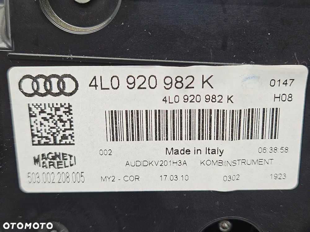 AUDI Q7 4L LIFT 09-15R LICZNIK ZEGARY UK ANGLIK 4L0920982K - 5