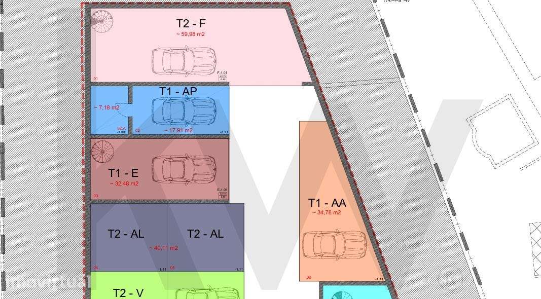 Apartamento T2 de Luxo com Piscina privativa | Fração F | Condomínio T - Grande imagem: 3/50