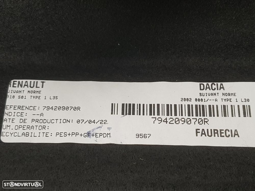 CHAPELEIRA TRASEIRA DACIA DUSTER 2022 -794209070R - 3