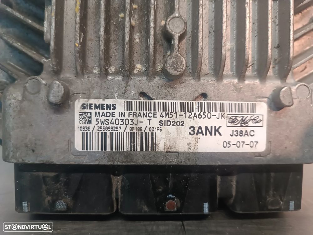 UNIDADE / CENTRALINA DO MOTOR FORD FOCUS II / C-MAX 1.8TDCI 4M51-12A650-JK 5WS40303J-T SID202 - 2
