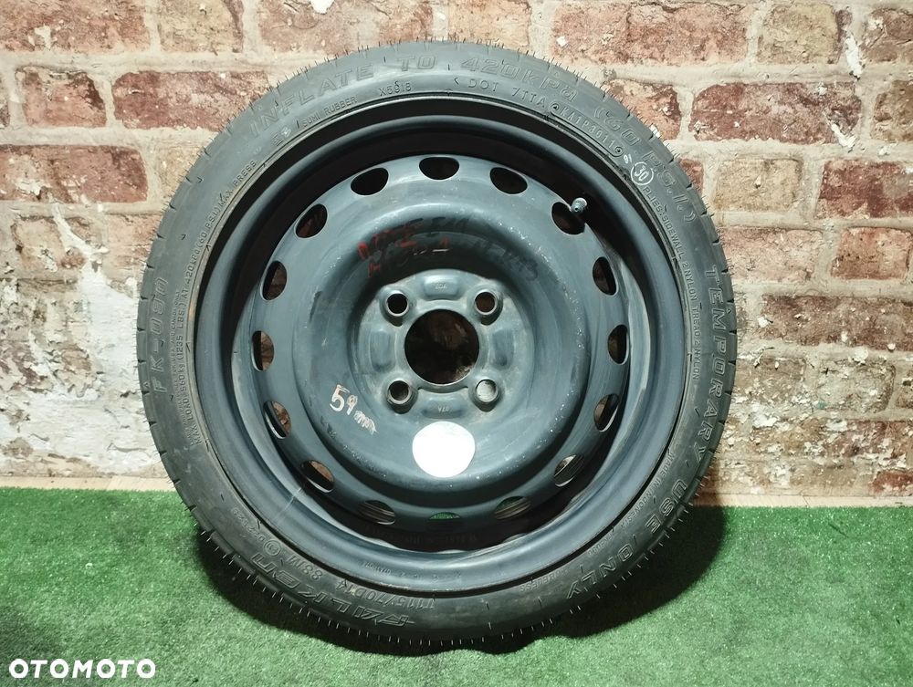KOŁO DOJAZDOWE 115/70/D14 4x100 J14x4T 60.1mm NISSAN  MICRA K12 K13 - 1