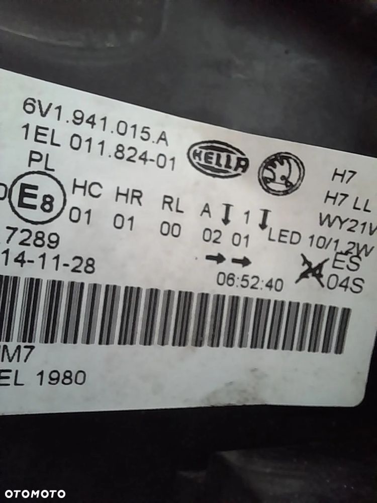 SKODA FABIA III 6V1 LED SOCZEWKA LAMPA LEWA PRZEDNIA - 12