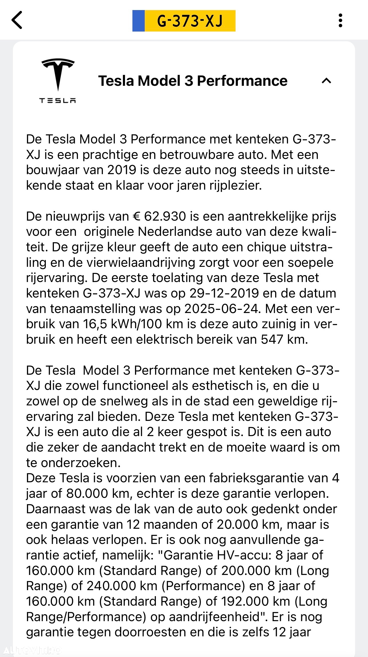 Tesla Model 3 Langstreckenbatterie Allradantrieb Dual Motor Performance - 8